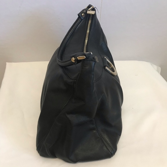 Gucci Black Leather Hobo Handbag Large Excellent - Picture 6 of 10